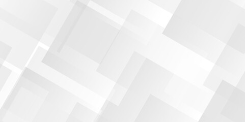 Abstract geometric white and gray triangle gradient wave technology line glossy square cube pattern. minimal white square shape layer texture web triangle overlap then banner design.