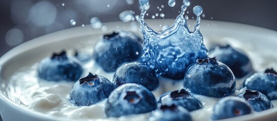 Blueberries in Milk