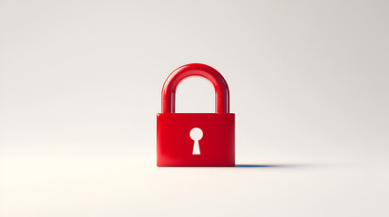 Fototapeta premium Lock on white background. Security symbol