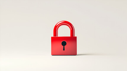 Fototapeta premium Lock on white background. Security symbol