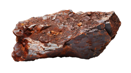 realistic photo of a laterite ore, white background