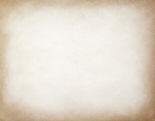 Obraz premium Old white paper background illustration with soft blurred texture on borders in light pale brown or beige color with blank center, plain simple elegant off white background