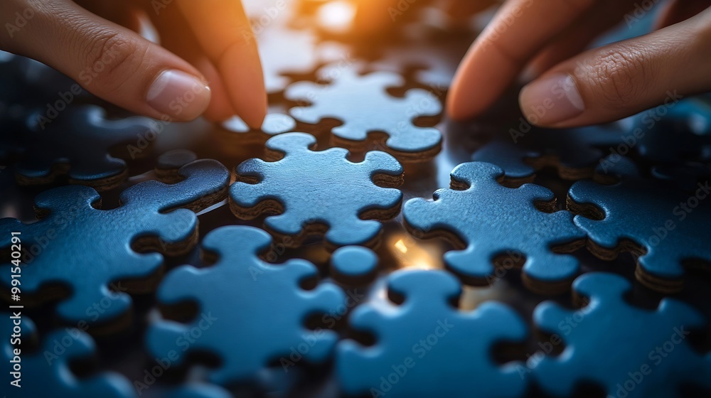 Aufkleber Business ecosystems and partnerships concept Business collaboration strategies The value of network and solution of creating new opportunities  Task relations collaboration team buildi : Generative AI
