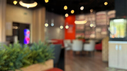 blurred background of the store