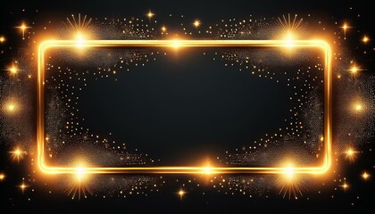 Obraz premium Sparkling edges for black friday deals. Glowing design showcasing bright highlights for promotions. Lustrous borders for savings, exclusive offers, and top bargains