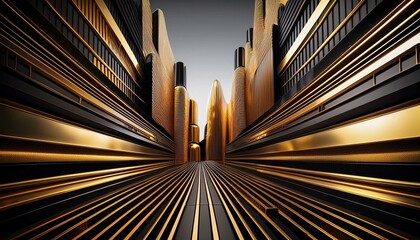 Naklejka premium Stylish black friday concept showcasing ornamental golden stripes