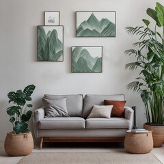 modern living room with sofa