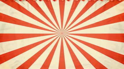 red background with white circus style