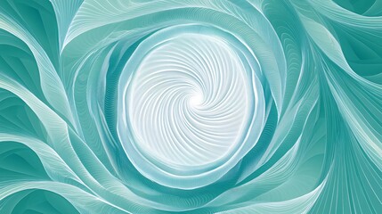 Abstract turquoise and white swirl design with lines and texture.
