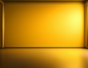 Yellow gradient wall and empty studio room background