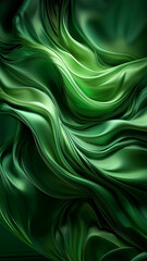 Abstract Green Silk Background Vertical Format