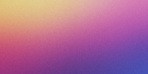 Grainy gradient background in purple, blue and yellow colors. Noise texture. abstract violet blue yellow gradient. background design. colorful background with space for design
