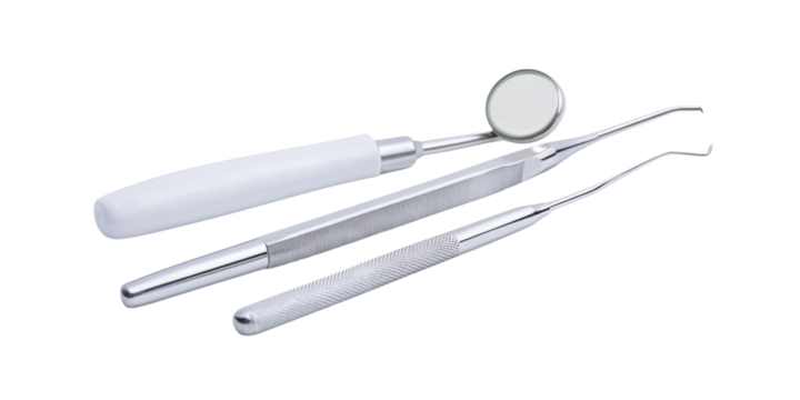 dental tools isolated on white background