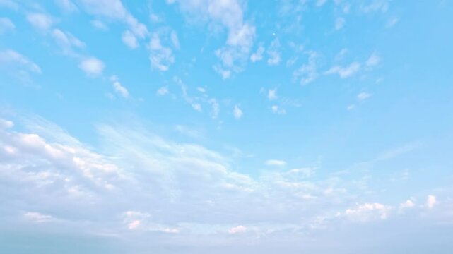 sky timelapse with beautiful small clouds in sky - loop video