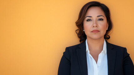 Portrait of a confident businesswoman with a neutral facial expression