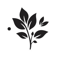 silhouette of a leaf, Vector art