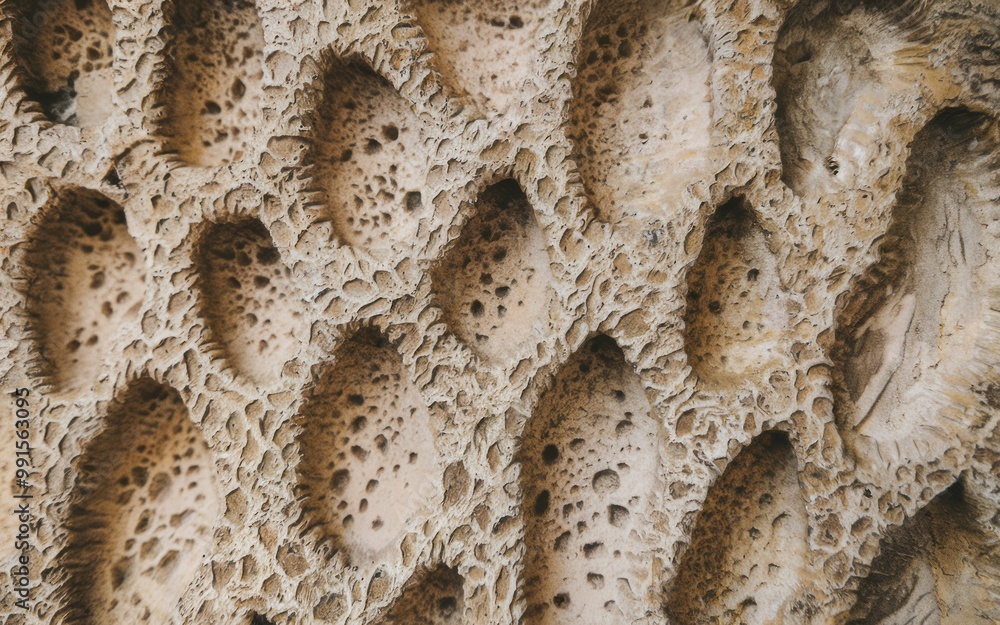 Poster stone texture background. abstract stone texture with a honeycomb-like pattern and irregular holes, 