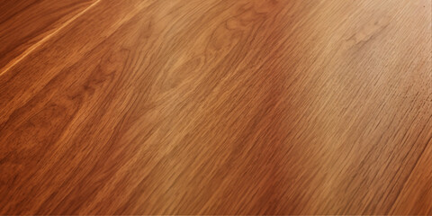 Fototapeta premium A close up of high gloss lacquered wood paneling with a deep rich brown color the reflective surf.deep brow wood planks with natural texture, wooden retro background, light wooden background, table 