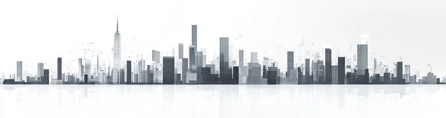 Modern City Skyline Silhouette