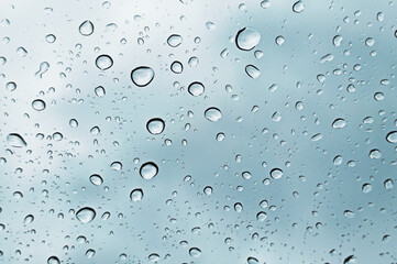 Photo of Raindrops on Window Glass