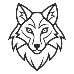 Wolf head Mandalas outline silhouette vector art illustration - Transparent Background
