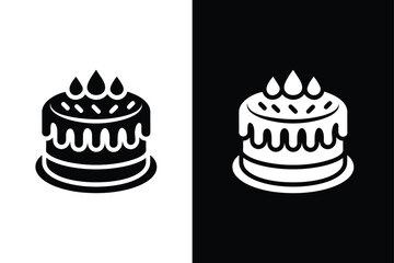 Cack vector design silhouette logo icon on white background.