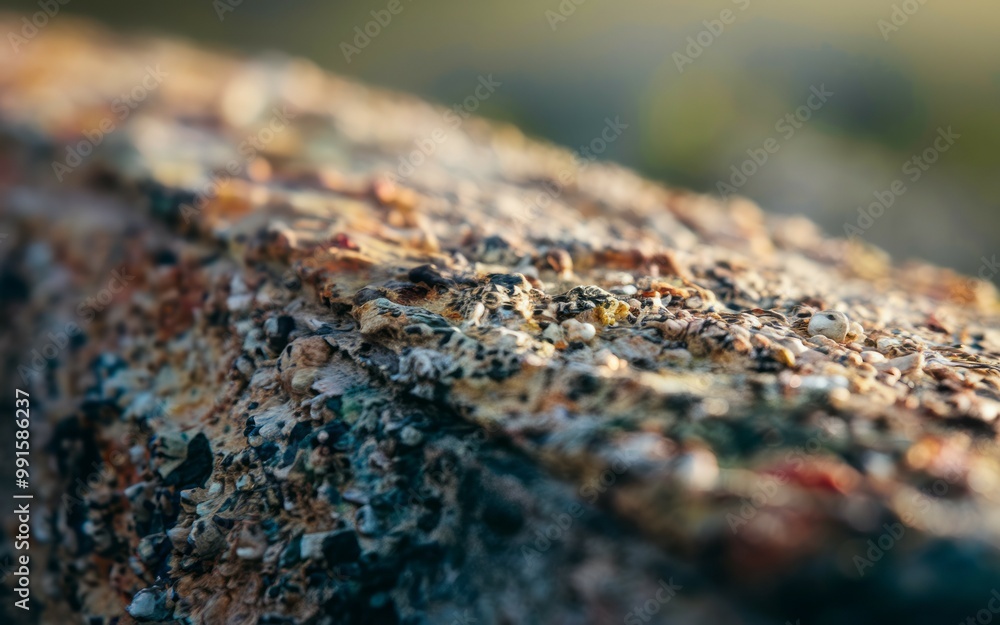 Poster rough stone texture. close-up of a rugged stone surface showing natural texture and variations in co