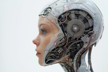 Fototapeta premium A close-up shot of a person's head with a machine attached to their skin