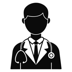 doctor icon silhouette vector design white background 3.eps