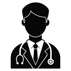 doctor icon silhouette vector design white background 4.eps