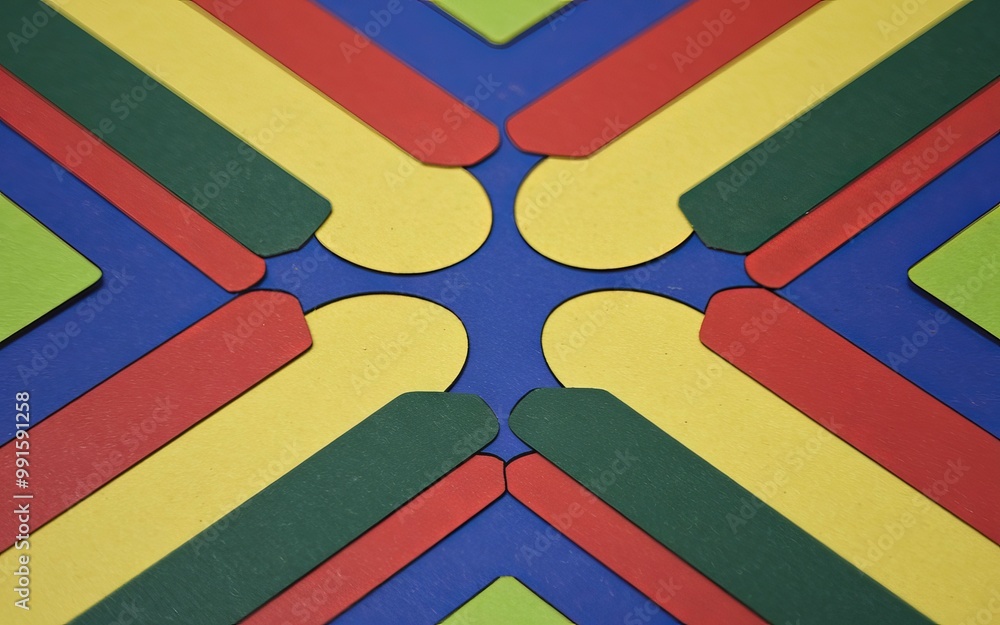 Aufkleber colorful geometric pattern. abstract geometric background with vibrant hues and intersecting lines, 