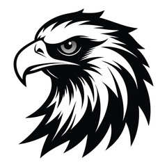 Eagle head icon silhouette vector design white background 2.eps