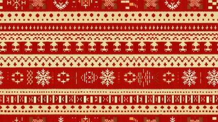 Festive Christmas sweater pattern 