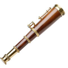 Naklejka premium Vintage wooden telescope