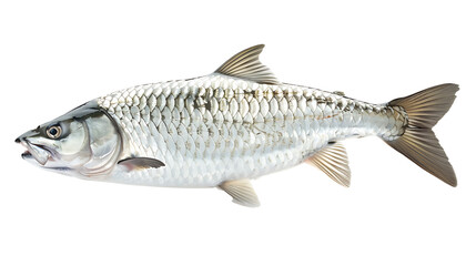 Fototapeta premium Tarpon fish isolated on a white background, aquatic animal