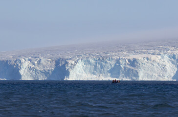 The coast and ice of Kvitoya Island, Svalbard