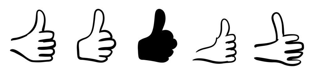 like thumb vector silhouette