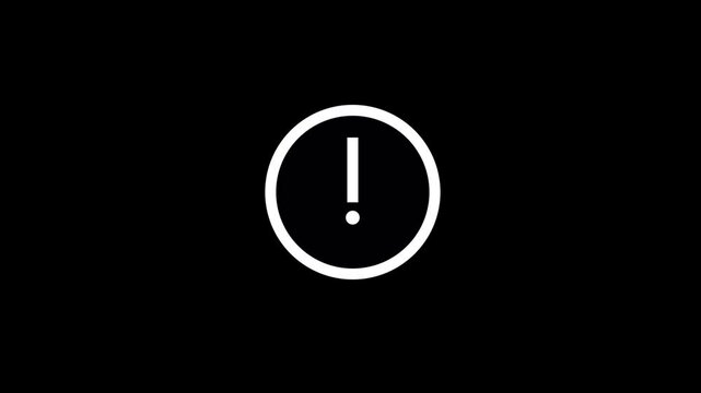 Exclamation mark mini line, icon, background and graphic. Font Could icon white color eps format