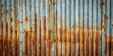 Aged zinc wall with rugged texture and vintage look perfect for design projects