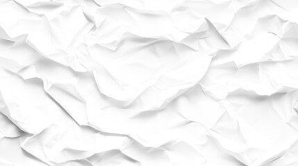Obraz premium A close-up view of crumpled paper, showcasing textured folds and shadows, creating a dynamic visual effect that emphasizes depth and light