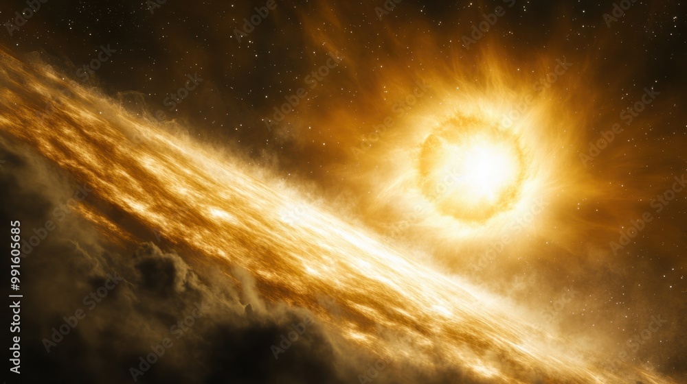 Canvas Prints star in its white dwarf phase, glowing faintly in the aftermath of its supernova explosion, surround