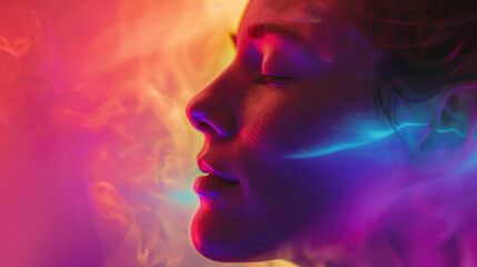 Fototapeta premium A medical innovation that combines music and light therapy, where songs and colors are used to heal both body and mind