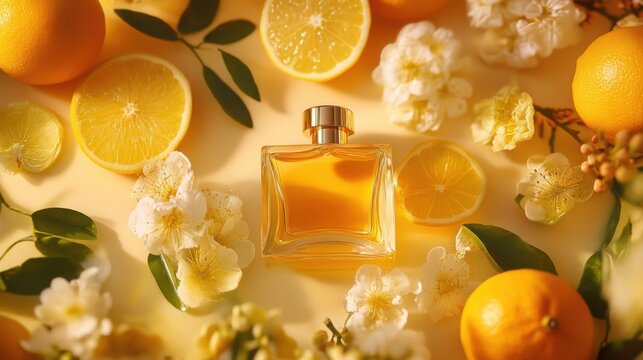 Citrus Spice Floral. Generative AI