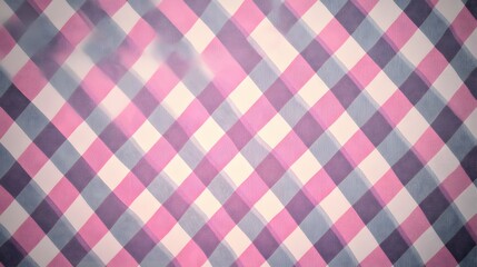 Checkered, Pink and Black Fabric, Abstract Image, Texture, Pattern Background, Wallpaper, Cover and Screen for Smartphone, PC, Laptop, 9:16 and 16:9 Format