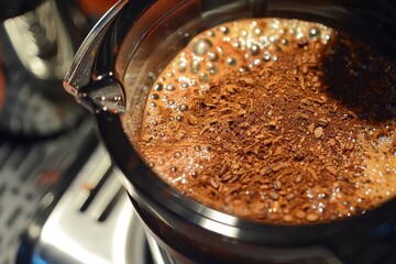 Brewing Coffee in a French Press