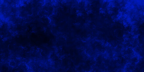 Blue background with clouds, dark blue grunge texture with grainy, Light ink canvas for modern creative grunge design. Watercolor on deep dark blue paper background. Vivid textured aquarelle painted