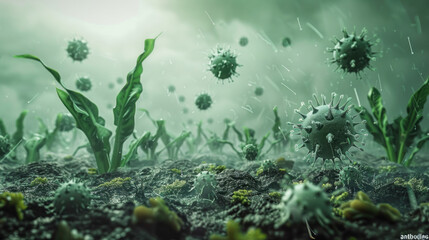 Fototapeta premium A scenario where Mpox prevention involves planting viral 