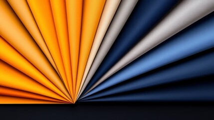 Fototapeta premium Abstract Fan of Colorful Fabric