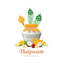 Vector of Thaipusam background concept.