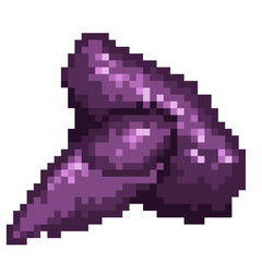 Fototapeta premium pixel art design of purple sweet potato 